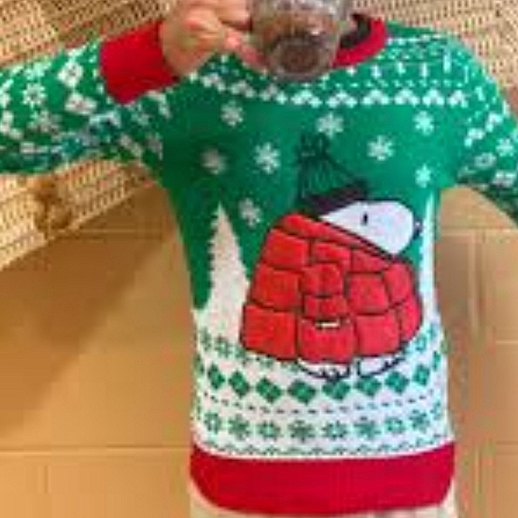 NEW PEANUTS SNOOPY Puffer Jacket Ugly Christmas Sweater Unizex Small - Picture 14 of 14